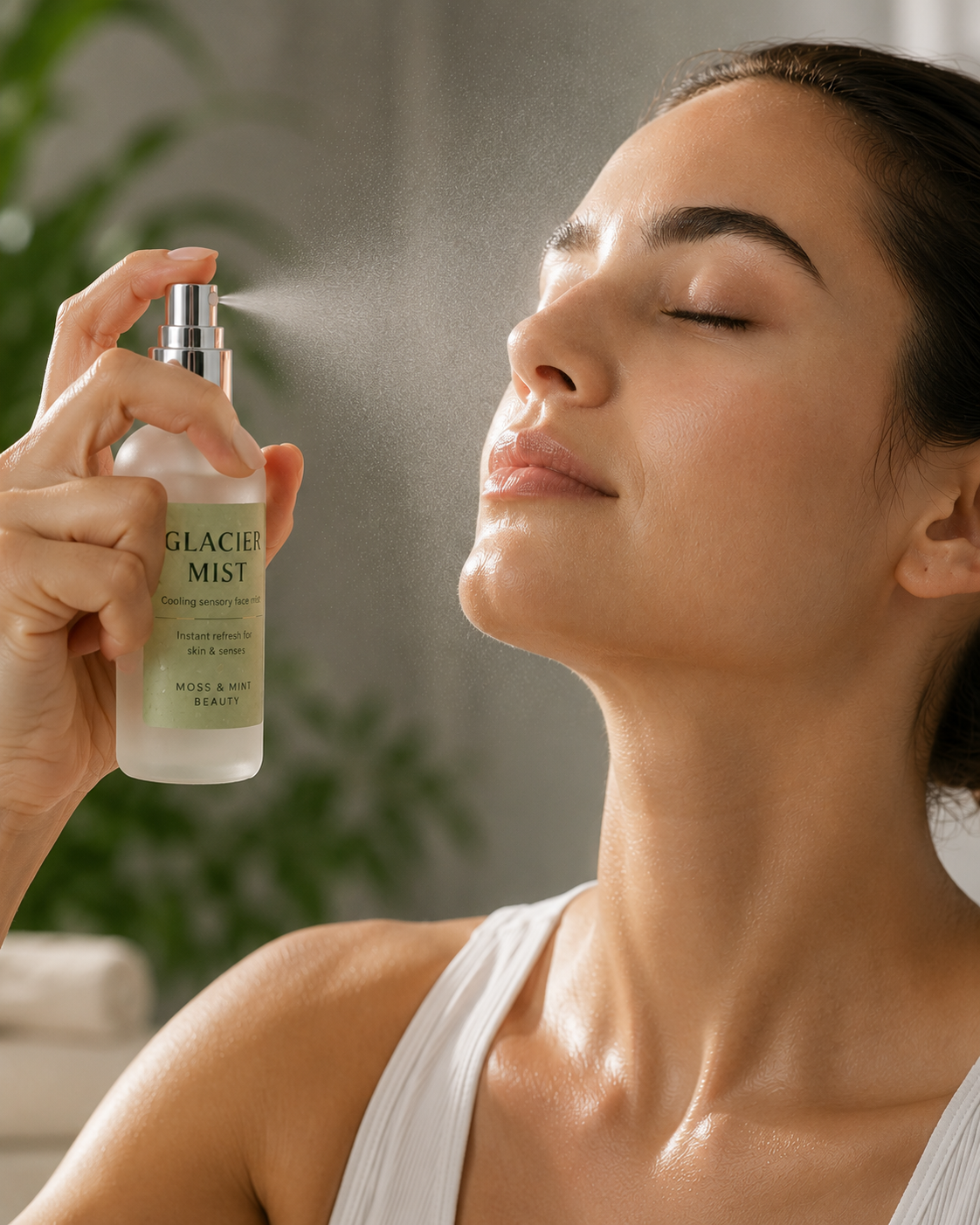 Glacier Mist cooling face mist in a fresh skincare moment